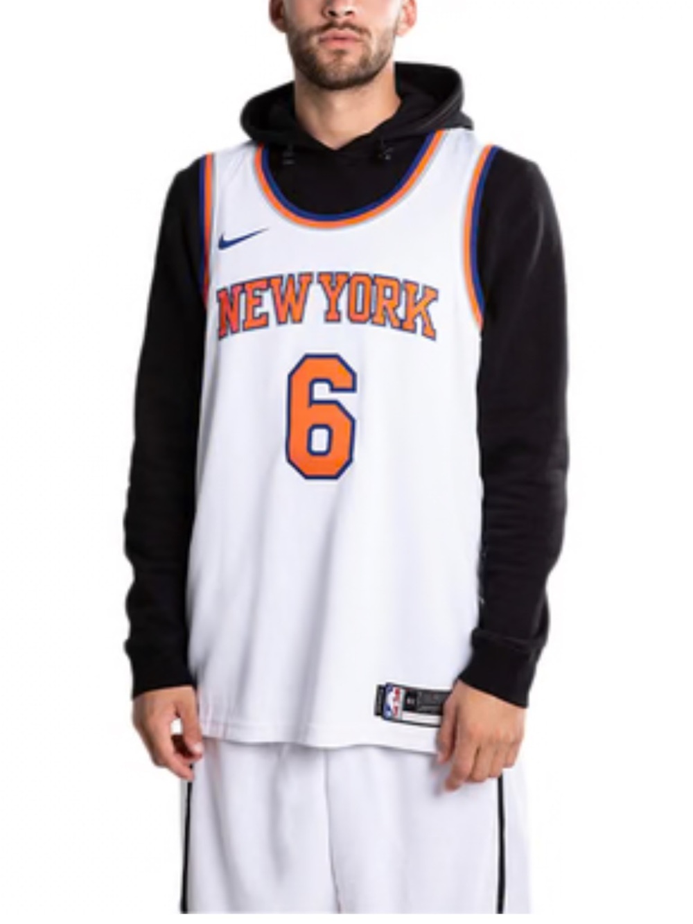 Nike dri fit NY Knicks Porzingis jersey #6 white blue orange NBA size 44 M men’s